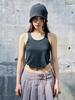 YEEL Side String Tank Top Black