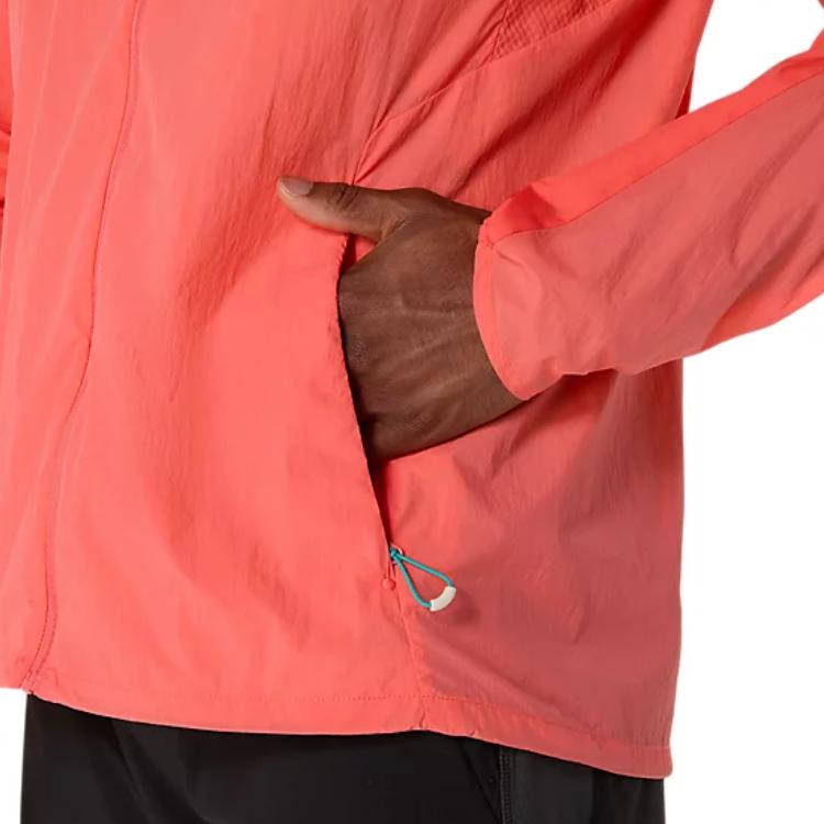 New Asics ROAD PACKABLE Jacket Men's Orange 2011D084-700