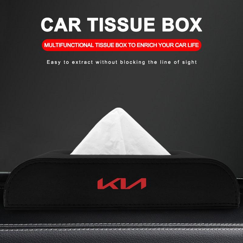 1pcs Car Tissue Box Holder Armrest Box Storage Case Car Styling For KIA Sportage Rio Ceed 2022 JD Soul Sorento Optima K5