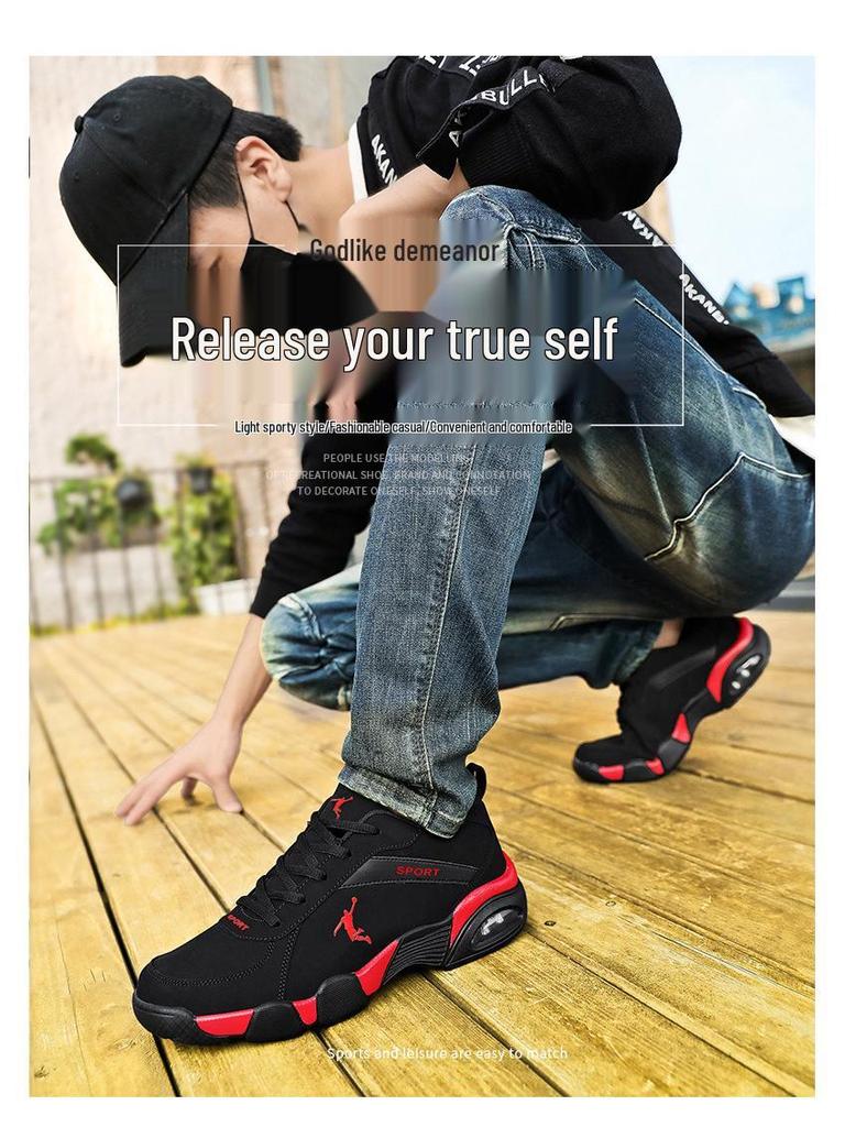 Kobe Brand Autumn/Winter Men's Non-Slip Plus Velvet Casual Travel Sneakers