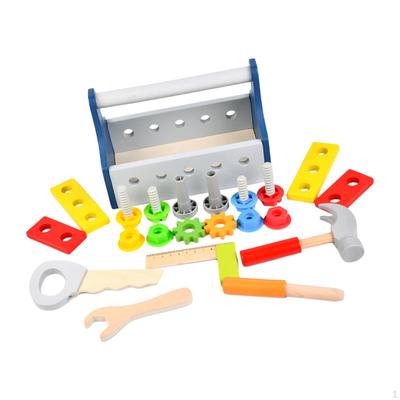 Children's Tool Bench Set - Durable Wooden Construction Toy for Kids Ages 3-5