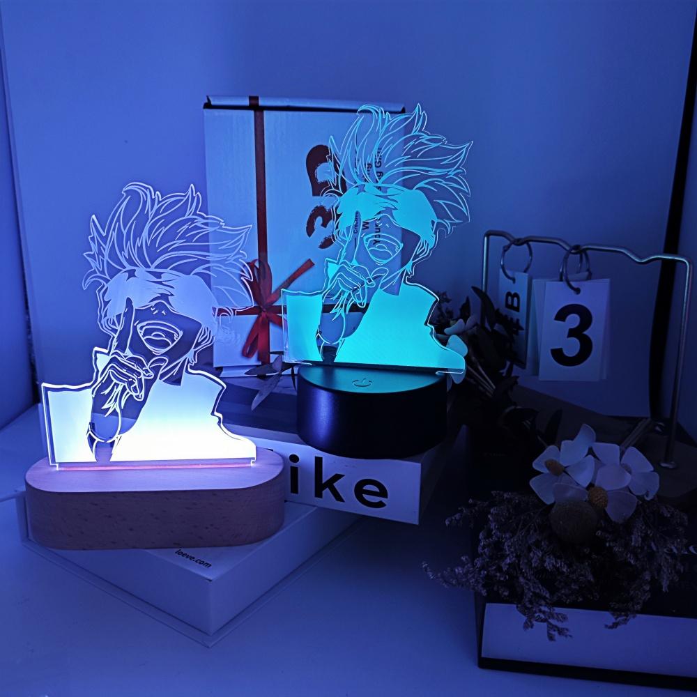 Action Figures Jujutsu Kaisen Gojo Satoru Anime Led Lights Decoration  Night Light Rgb Lampara Para Recamara Cool Stuff for Room