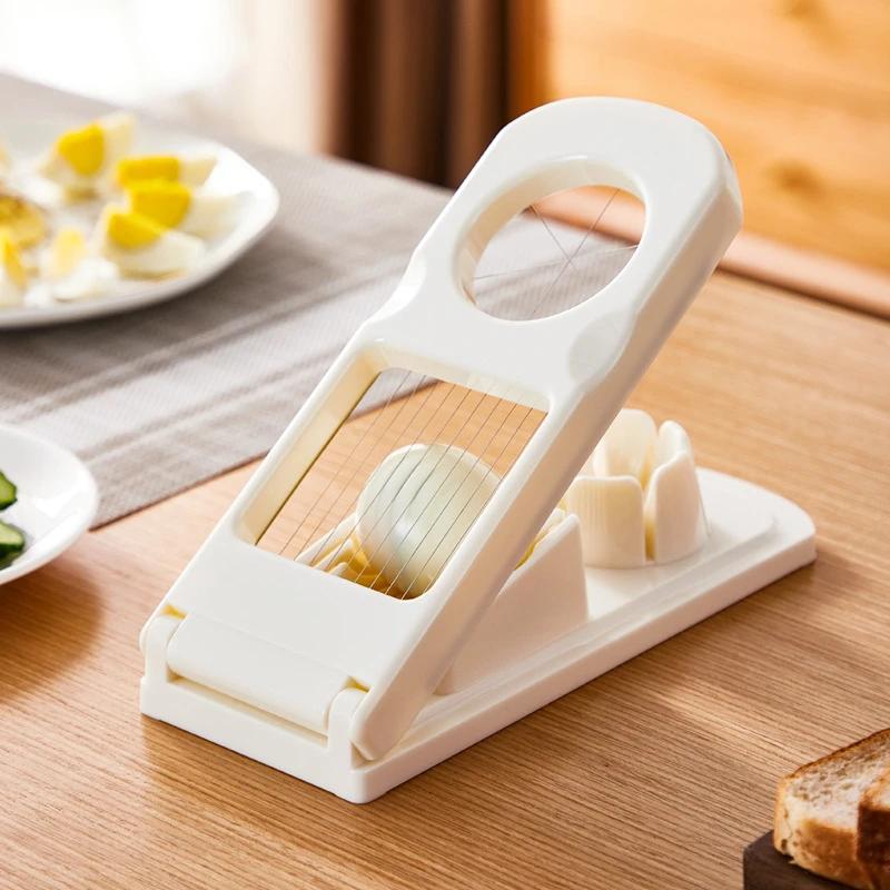 10Pcs Useful Multi-functional Egg Cutter Household Egg Shell Separator Stainless Steel Fancy Sliced Egg Kitchen Tools Egg Mold