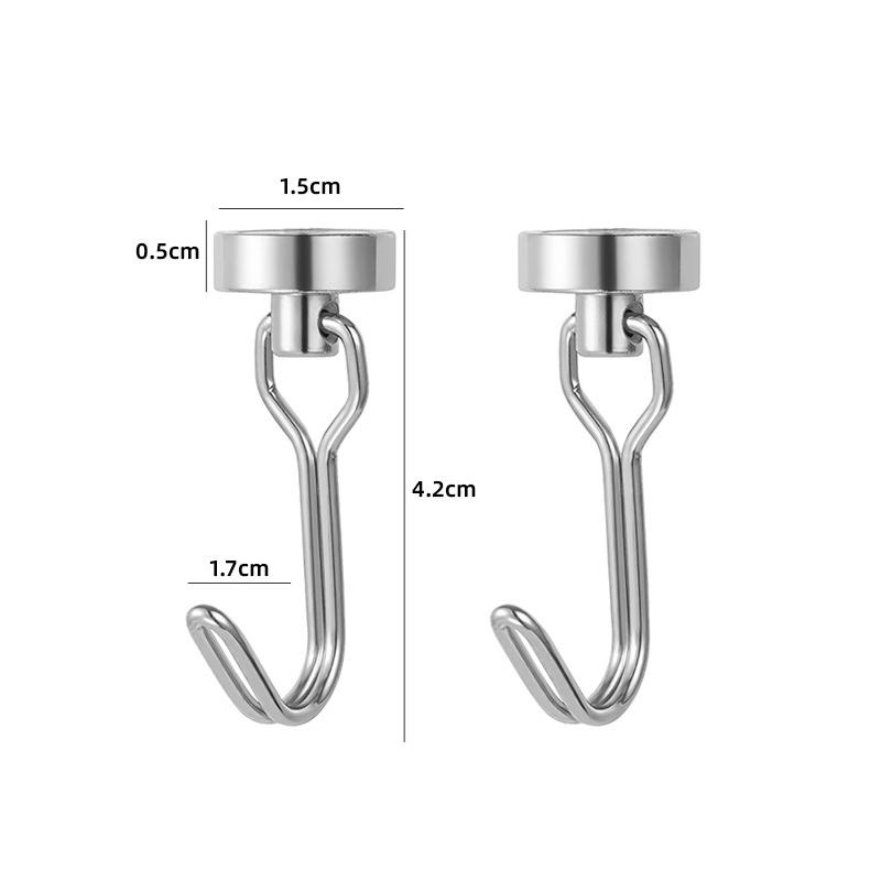 Heavy Duty Magnetic Hooks 2Pcs 360° Swivel Rotating Strong Magnet Hooks for Workshop Warehouse Tool Storage C
