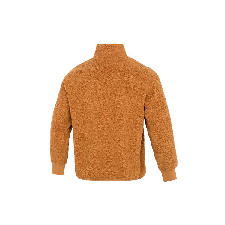 Puma Classics Sherpa Jacket Solid Color Fleece Logo Sports Casual Stand Collar Lamb Fleece Jacket Men Jacket Beige 537699-74