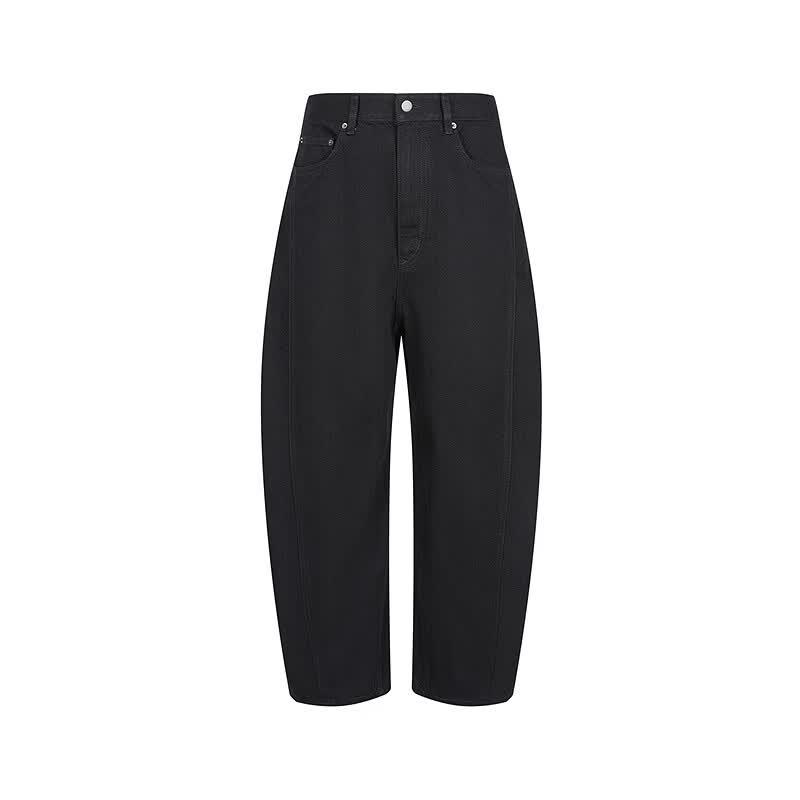 LESS Loose Fit Cotton Banana Denim Cropped Jeans