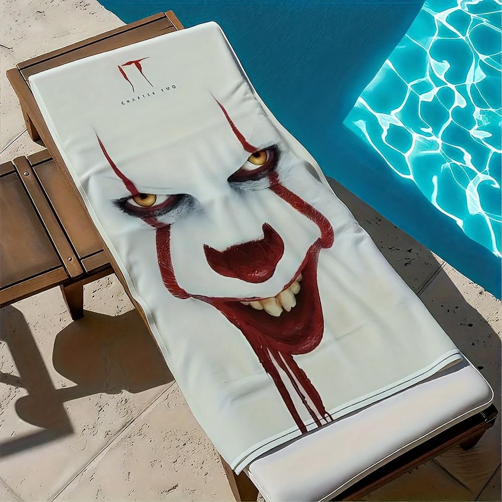 1PC Iconic Horror Travel Towel, Durable Polyester Quick Dry Fabric, Lightweight for Camping & Beach, Unisex, Perfect as Beach Ma