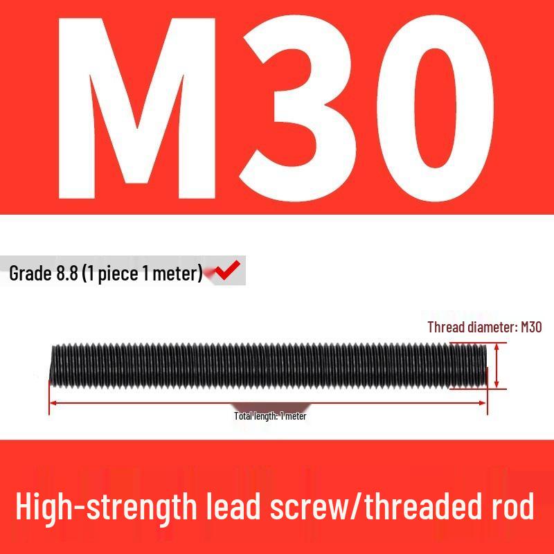 High-Strength Full Thread Screws and Rods: 8.8, 10.9, 12.9 Grade