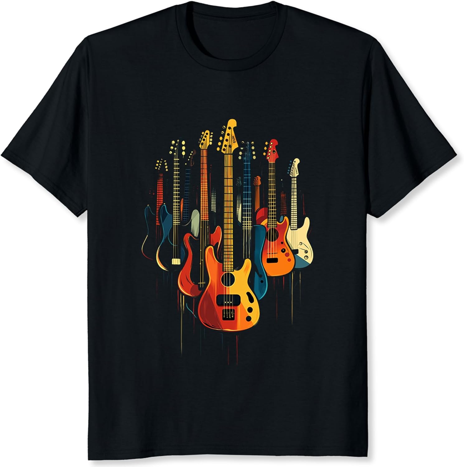 

Vintage Guitar Band Shirt for Men Retro Music Guitar Graphic Tee 5XL різнокольоровий