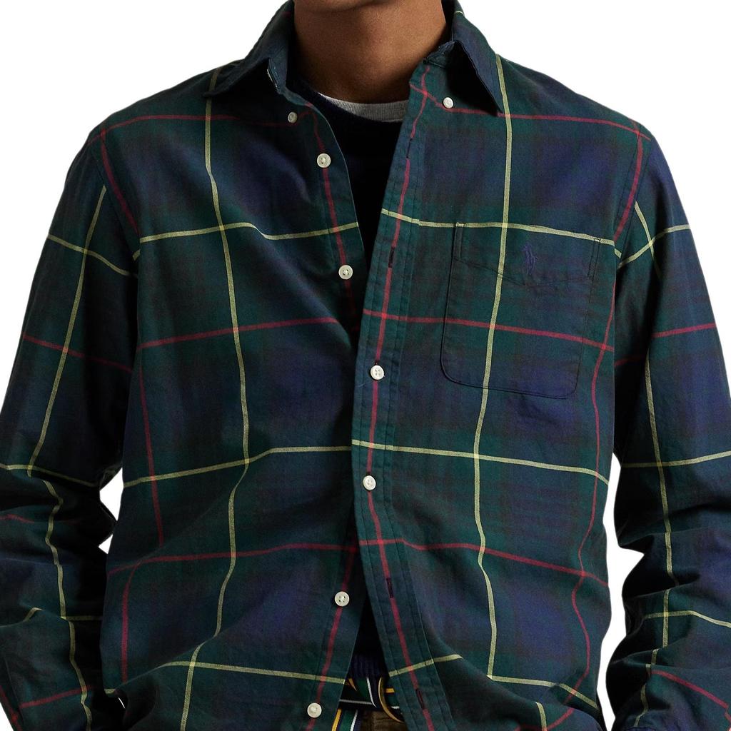 Polo Ralph Lauren Plaid Button Oxford Long Sleeve Shirt Men shirts 710966427-008