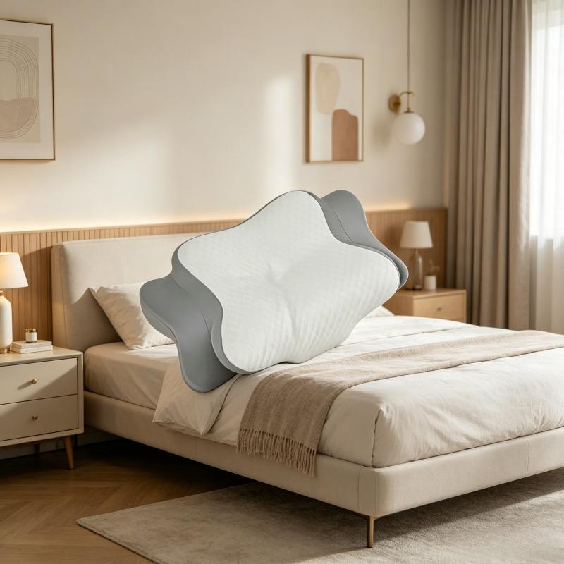 Ergonomic Butterfly Pillow, Slow Rebound Pillow Core, Improve Stiff Neck Pain
