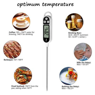TP300 Digitales Lebensmittelthermometer Küchenthermometer für Fleischkochen Lebensmittelsonde BBQ Elektronischer Ofen Küchenwerkzeuge