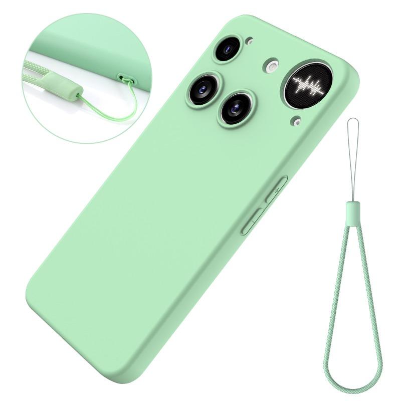 Luxury Liquid Silicone Case for Nothing Phone 3 Matte Shockproof Soft Bumper Lanyard Cover Funda for Nothing Phone3 A024