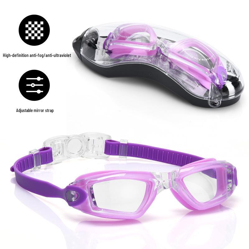 Unisex Myopia Swim Goggles: Professional, Waterproof, Anti-Fog, HD Children's Swim Gear.