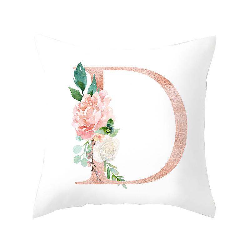 New Fashion 26 English Letter Pattern Cushion Cover Home Fabric Sofa Modern Style Pillow Cover