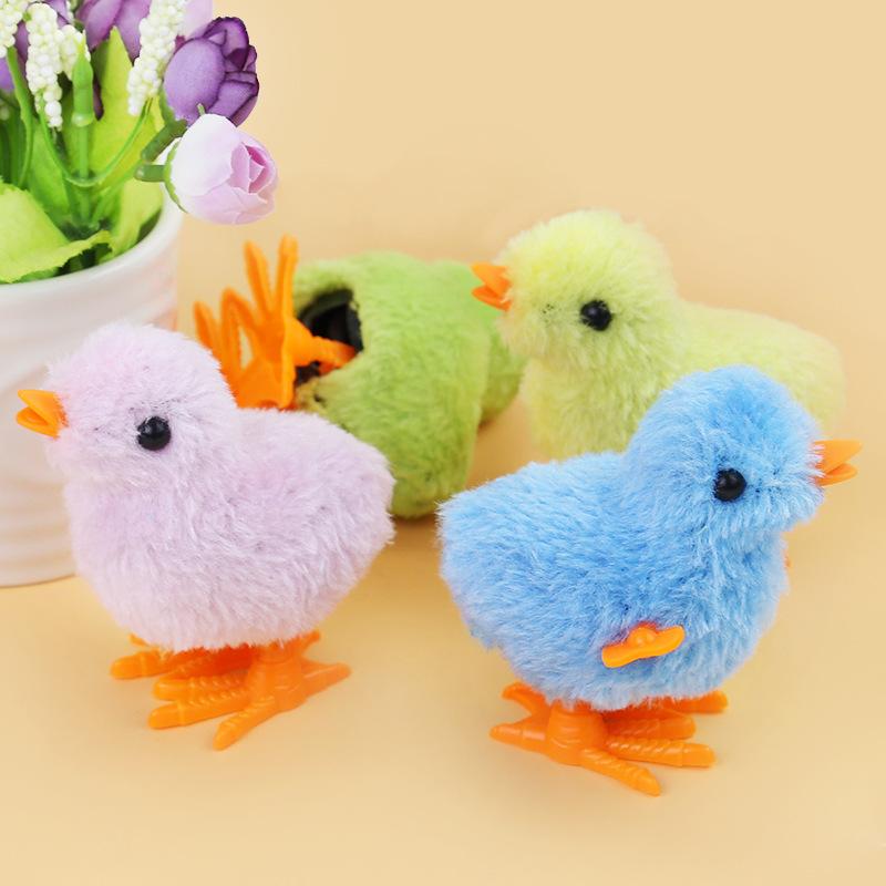 The Wind-up Chicken Can Move and Jump to Coax the Baby the Simulation Soft Plush Toy Children's Toys Born in the 80s