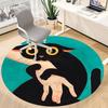 1pc Cat Pattern Office Round Area Rug, For Office, Laundry Room, Bedroom, Living Room, Under Office Chairs, Home Decor, Home Decor, Non-Slip