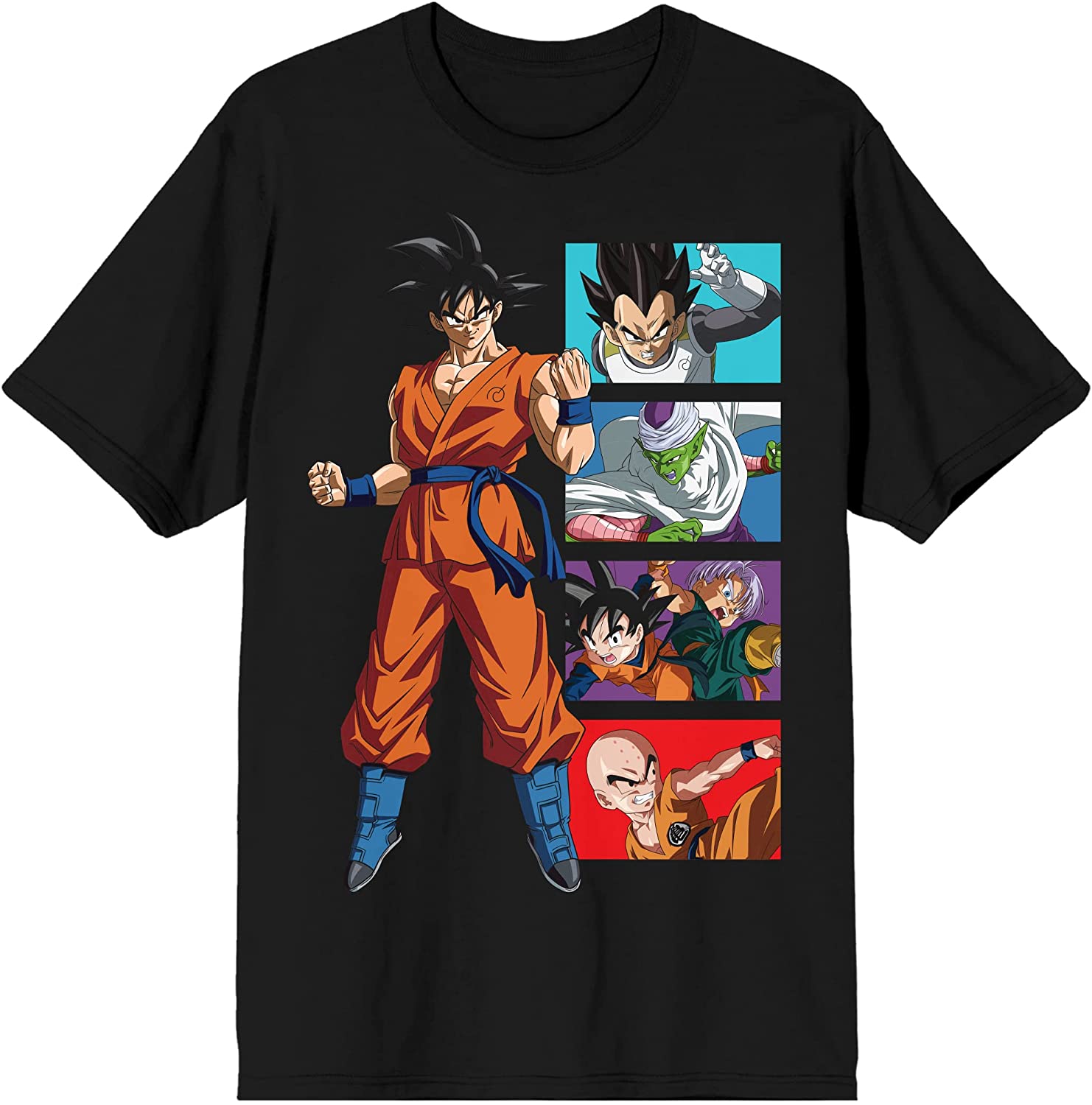 

2026 Dragon Ball Super Goku Character Panels Unisexs Cotton Tshirt for Women TShirts Cotton Tshirt for Unisex and Women Tee Shirts S