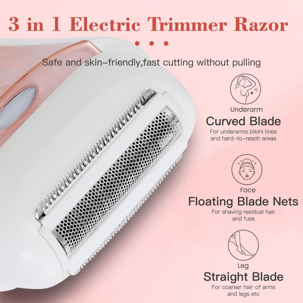 HATTEKER Epilator Hair Removal DeviceElectric Epilator for Women Arm Leg Armpit Bikini Shaver Trimmer Hair Removal