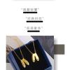 Women Light Luxury Ballet Shoe Pendant Rhinestone Clavicle Necklace Fashion Jewelry