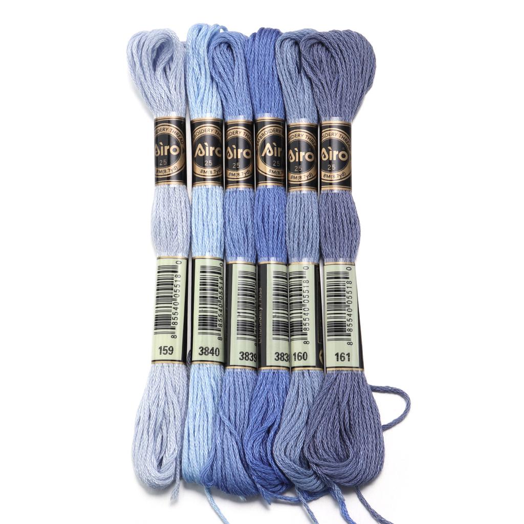 6pcs/lot Colorful Cross Stitch Threads Polyester Embroidery Threads DIY Hand Sewing Knitting Embroidery Supplies Accessories