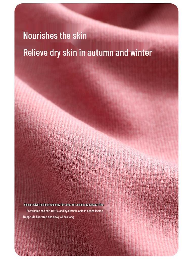 German Velvet High-Waist Slimming Leggings for Women - Warm, Solid Color, Slim Fit, with Hyaluronic Acid for Autumn & Winter