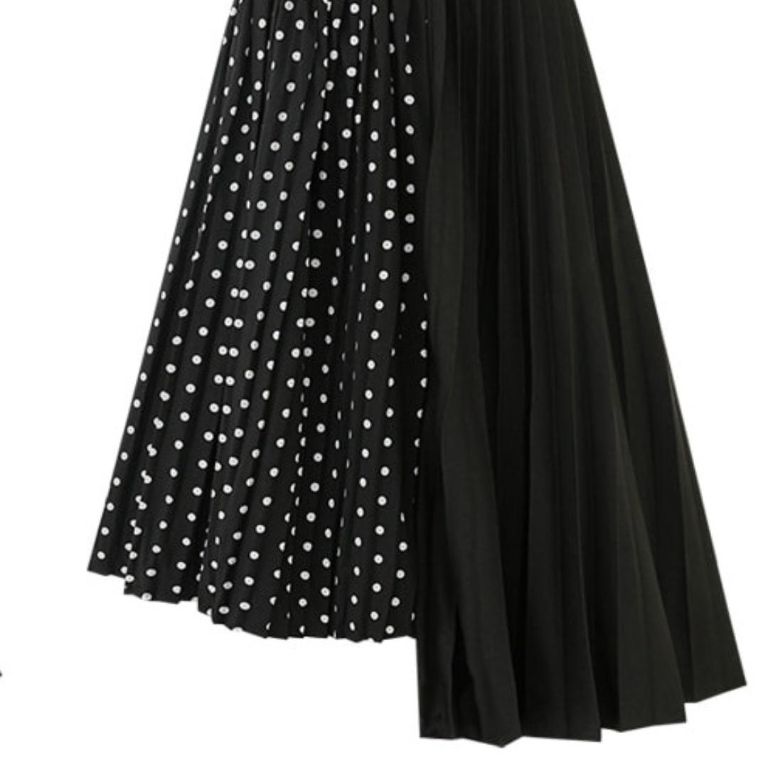 

Tooxika Большая женская плиссированная шифоновая юбка средней длины в стиле пэчворк в горошек с большим подолом XXXXXL