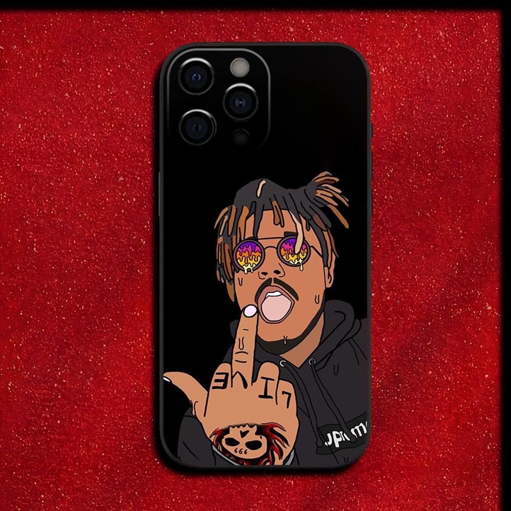 Rapper 999 J-Juice W-WRLD Phone Case For iPhone 16,15,14,13,12,11,Pro,X,XS,Max,XR,Plus,Mini Soft Black Cover