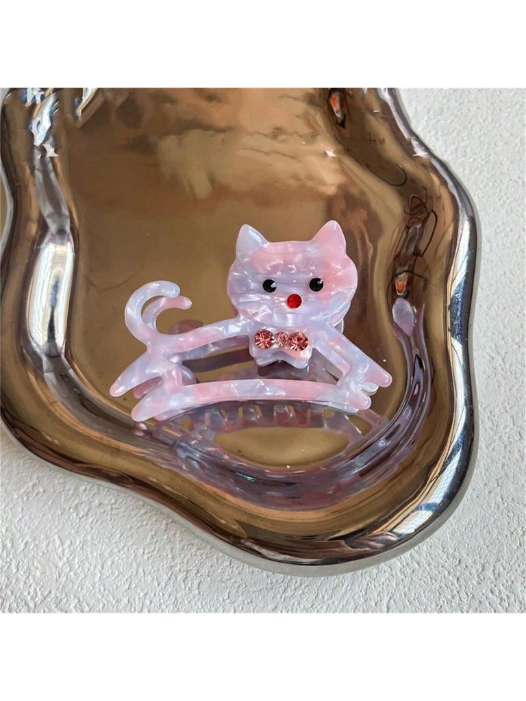 1 Kätzchen Haarklammer Neu Essigsäure Haarspange Mädchen süß mittelgroße Haiklammer Diamant Kätzchenklaue Kopfschmuck Haarklammer