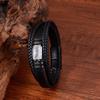 Men's Double Layer Leather Bracelet with Tiger Eye Stones