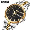 Fashion Solid Stainless Steel Strap Men's Watch Double Calendar Waterproof Business Casual Quartz Watch