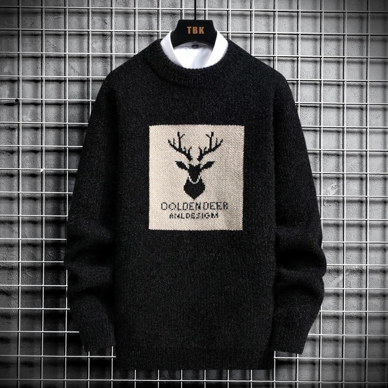 Vintage Sweaters Oversized Mens Knitted 