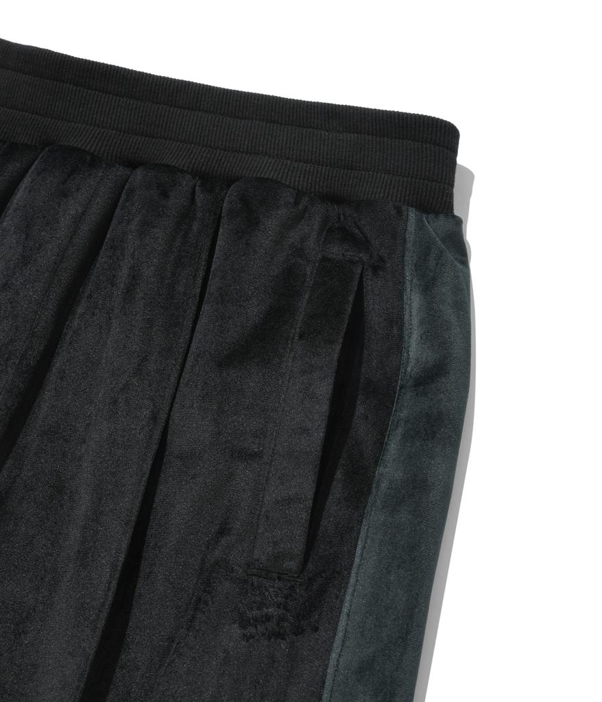 FALLETT Velvet Oblique Track Pants Black