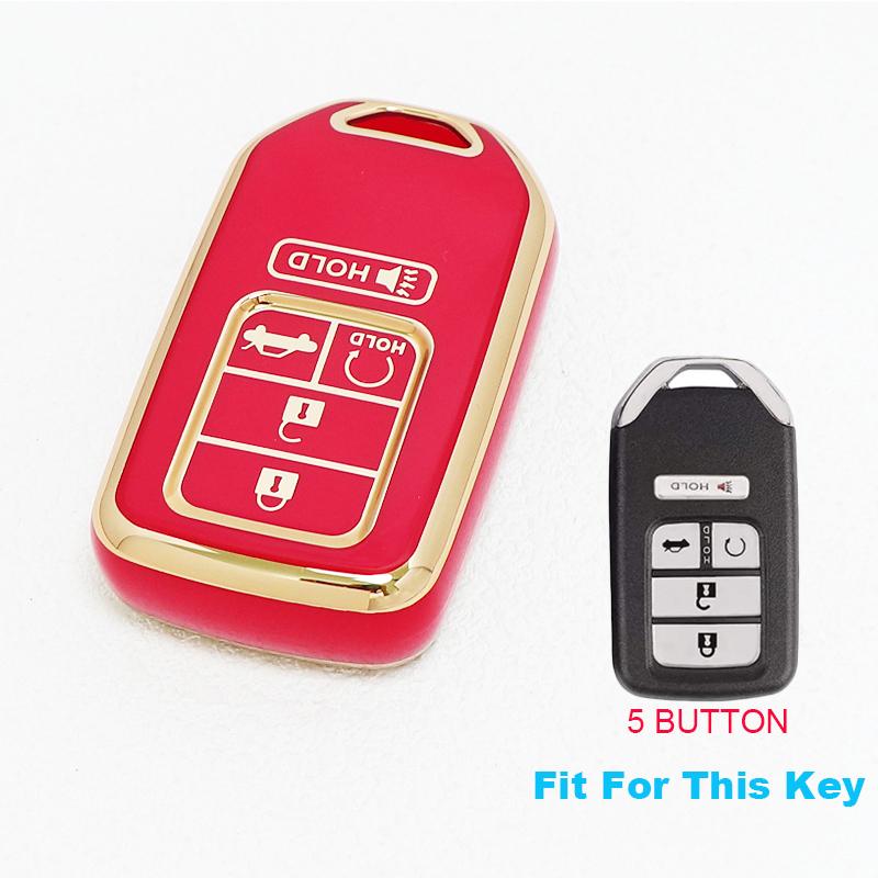 5 Buttons Shell Fob For Honda Crv Xr-V Cr-V Fit Civic Accord Hr-V Hrv City Odyssey New Tpu Car Key Cover Case Auto Accessories