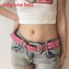 Cintura Cool Girl Y2k a Farfalla con Strass per Stile Punk Americano Retrò