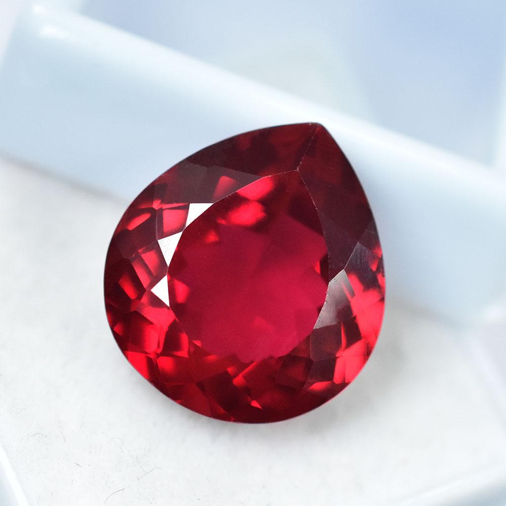 Faceted Quality Red Garnet 13.5 Ct Natural   Pear Cut Loose Gemstone
