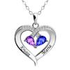 New Two-Color Water Drop 12 Zodiac Heart Necklace: Custom Engraved Jewelry Gift