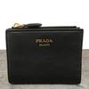 Used Unused Item PRADA Compact Wallet NERO Black RFID with Box 155