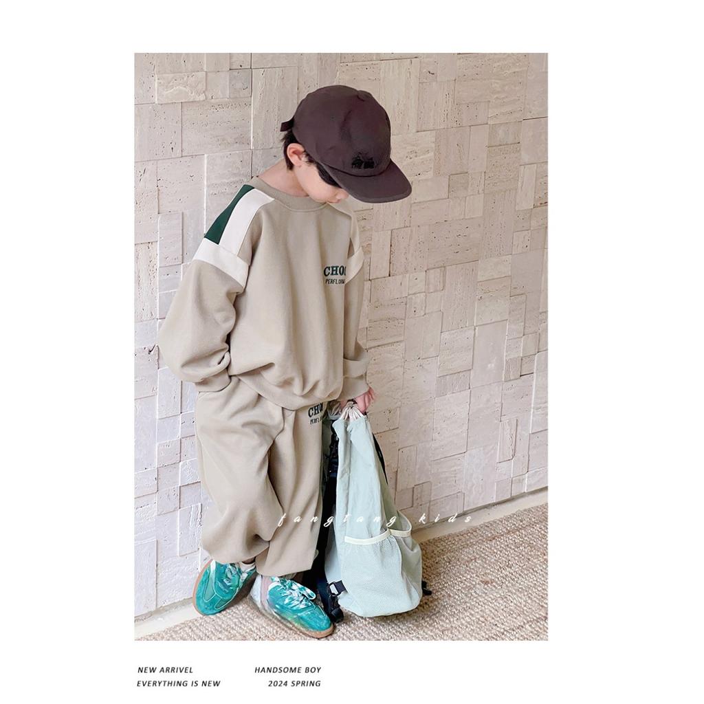 Herbstoutfit für Jungen, Kinderbekleidung, Neuer Stil, Kinder Herbst-Hoodie im Westernstil, Zweiteiliges Set, Jungen Frühlings- und Herbstbekleidung