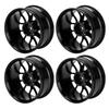 4pcs RC Wheel Hub Aluminium Alloy Wheel Hub Rims 52mm for Tamiya TT‑01 1 10 RC CarBlack