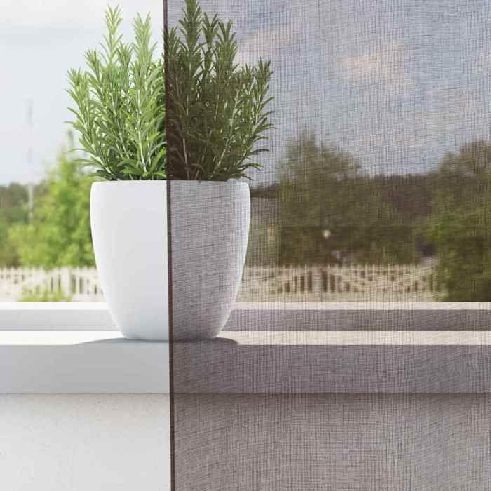 VidaXL Rideaux en voile avec passants 2 pcs marron, rideau en filet, rideau transparent, voile de fenêtre, traitement de 4102265