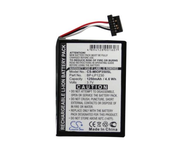 

Cameron Sino 1250 мАч GPS, аккумулятор для навигатора Mitac Mio P350, Mio P510, Mio P550, P550m, P710, Mio Spirit 480,485,487,670,680,685,687,690,695,697