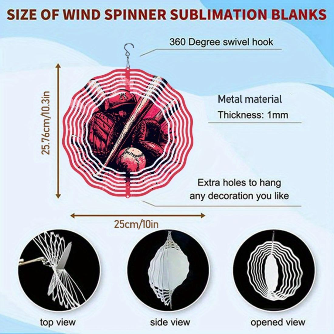 

Baseball-Themed Mandala Wind Chime - Durable Metal Garden Decor, No Electricity or Batteries Needed, Perfect for Outdoor Patios and Gardens