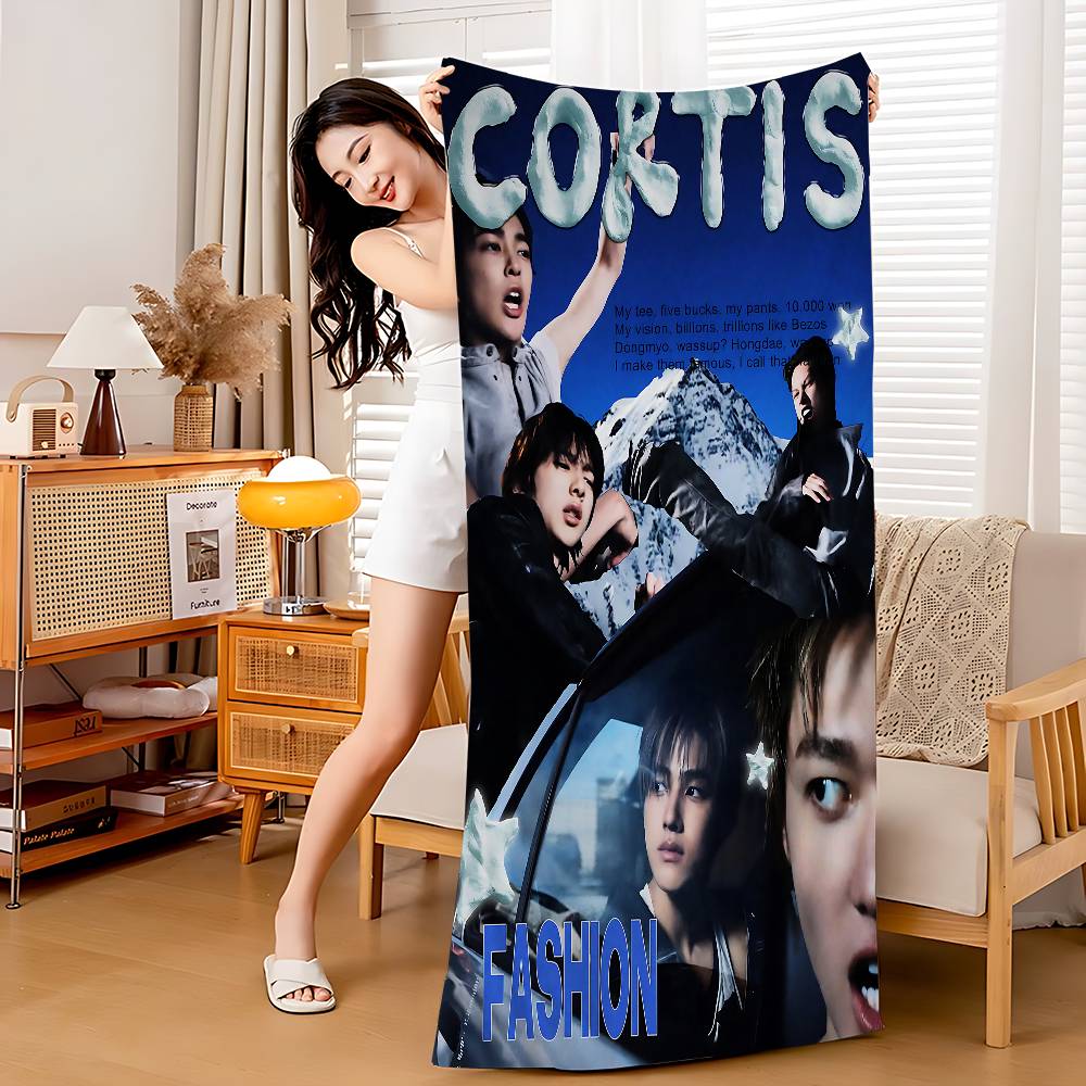 Kpop Music C-CORTIS Microfiber Blanket Quick Drying Beach Towels Oversized Printing Super Absorbent Pool Towel Blanket