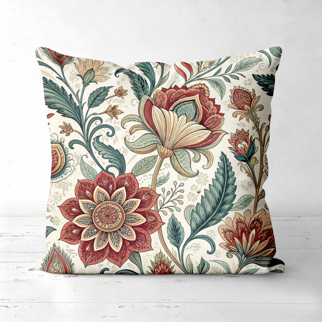 Floral Patterned Throw Pillows For Home Decoration Polyester Pillowcase, Sofa Decorative Cushion Cov Headboard Pillow