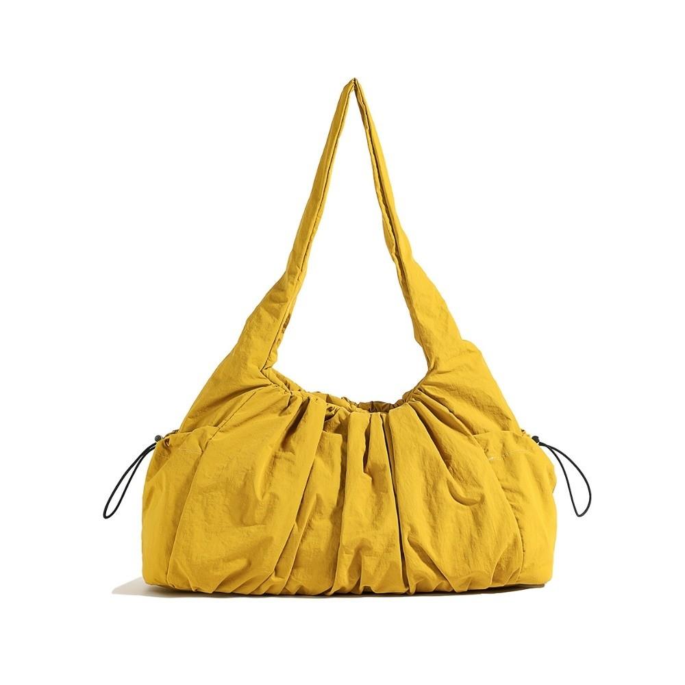 

Casual Nylon Cloud Shoulder Bag Large Capacity Drawstring Cloud Tote Bag Portable Korean Ins Style Cloud Handbag Women жёлтый