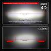 60W 6000LM 4D Single Row Slim LED Work Light Bar For ATV SUV 4X4 Car Truck