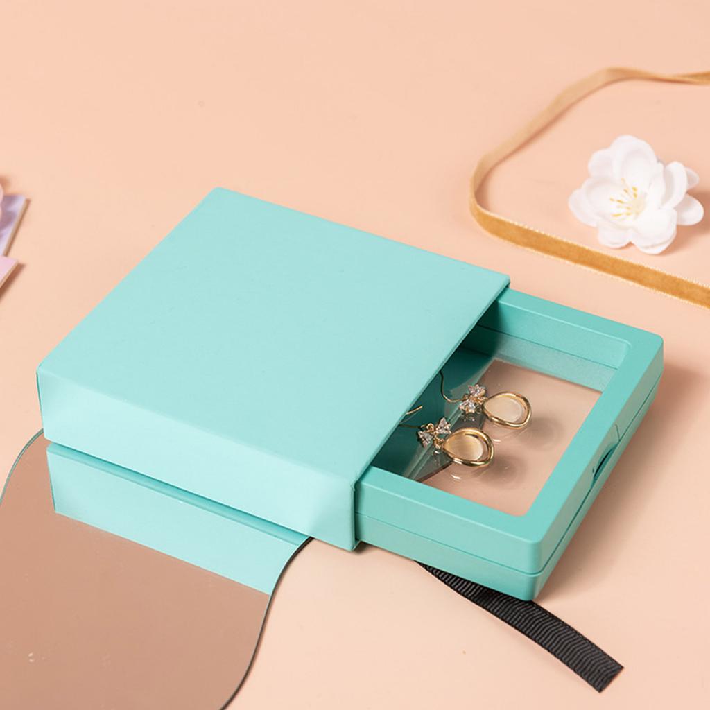 13 Colors Drawer Suspension Drawer Box Earrings Necklace Rings Storage Jewelry Box PE Film Jewelry Packaging Box