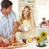 Kitchen Paper Towel Rack Vertical No-Drill Holder with Weighted Base Sunflower Design Dispenser for Kitchen Bathroom