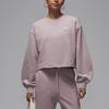 Jordan Flight Fleece Crewneck Short Sleeve Solid Sweatshirt Women Sweatshirt IF1007-627